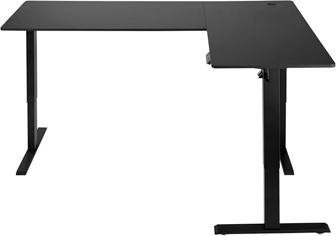 VEVOR L Shaped Standing Desk 71 x 47 inch, 3 Memory Height Adjustable, Electric - Image 9