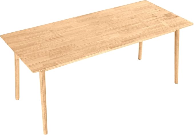 DELAVIN 70.8" Large Solid Wood Dining Table - Image 3