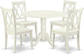 East West Furniture DLCL5-LWH-W 5 Piece Dining Set Includes a Round Dining Room by EastWestFurniture