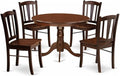 East West Furniture HLDL5-MAH-W 5 Piece Kitchen Table Set by EastWestFurniture