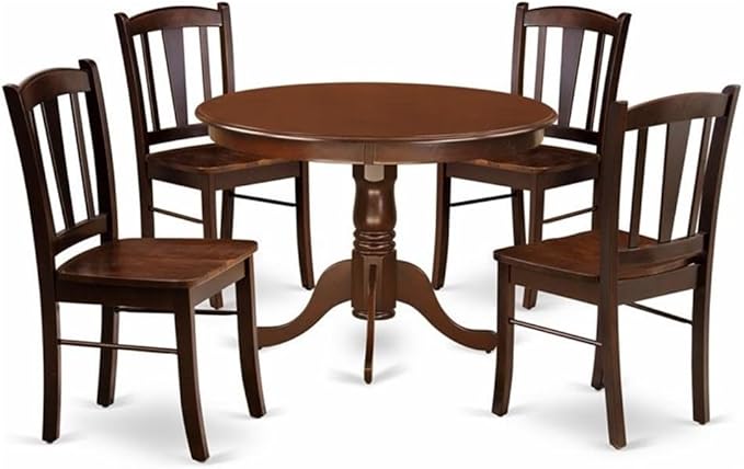 East West Furniture HLDL5-MAH-W 5 Piece Kitchen Table Set by EastWestFurniture