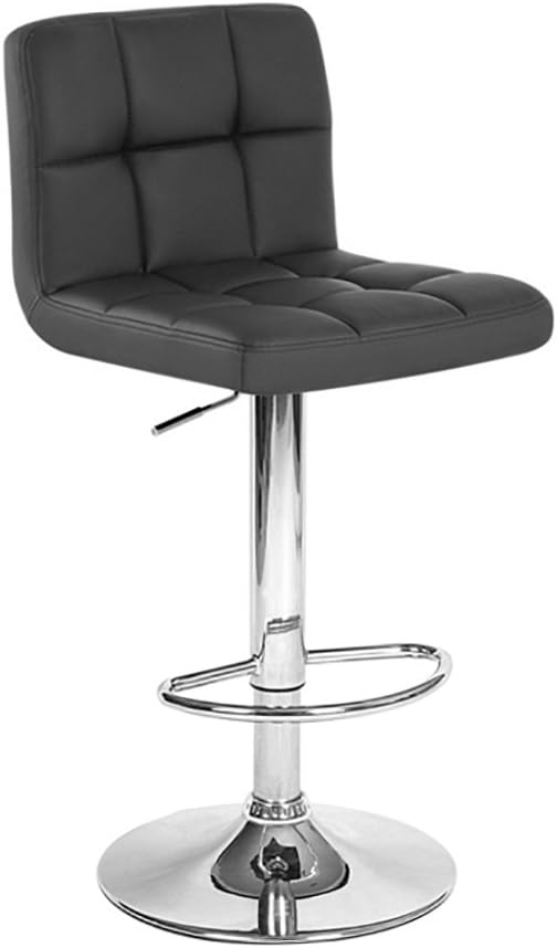 Roundhill Furniture Swivel Black Bonded Leather Adjustable Hydraulic Bar Stool by RoundhillFurniture