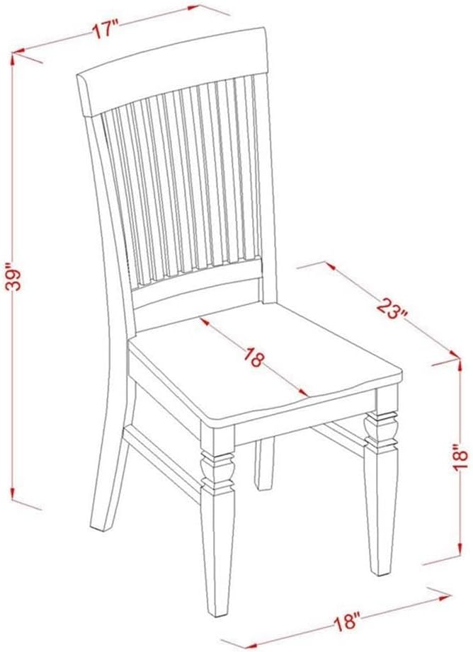 East West Furniture QUWE9-BMK-W 9 Piece Dining Room Furniture Set Includes a - Image 6