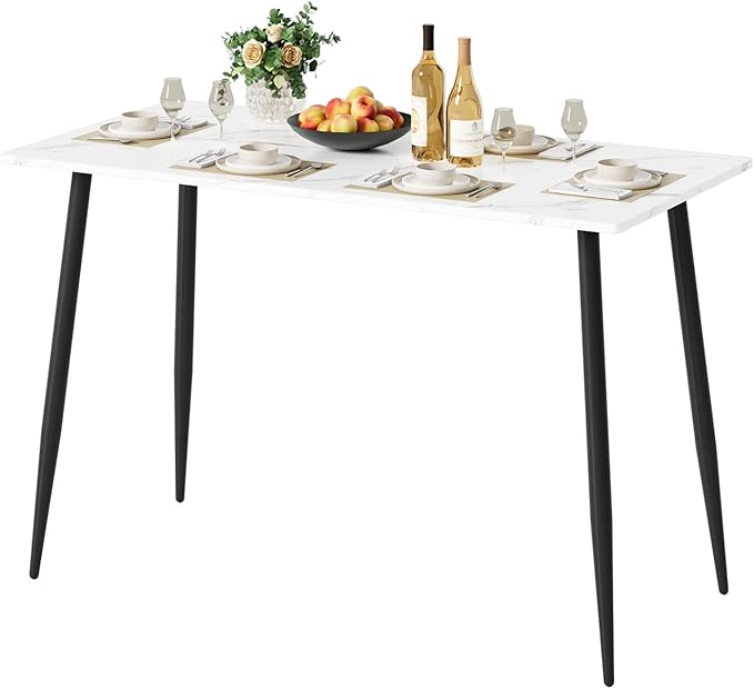 Garden 4 you Wood Dining Table for 4-6 People, Modern Rectangular Indoor Dinner - Image 7