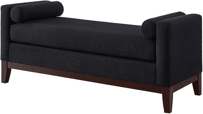24KF Large Upholstered Boucle Fabric Ottoman - Image 5