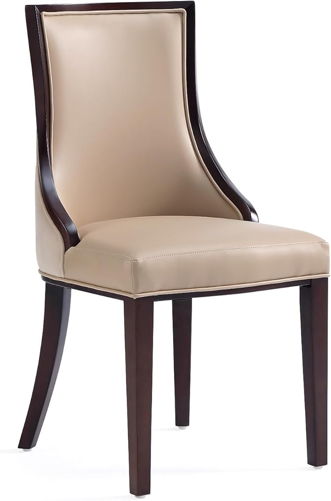 Manhattan Comfort Grand Avenue Faux Leather Dining Chairs, Parsons Accent - Image 4
