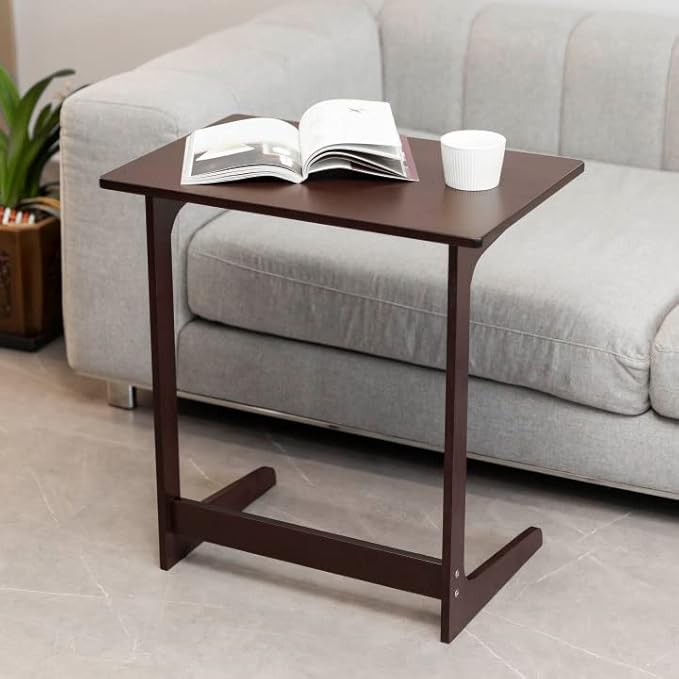 Forevich Tv Tray Table Bamboo Wood Laptop End Side Table - Image 4