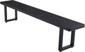 Black Bench Wooden Bench with Metal Legs Suitable by Unknown
