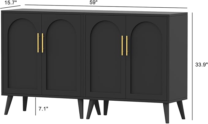 Rovaurx Set of 2 Storage Cabinet - Image 2