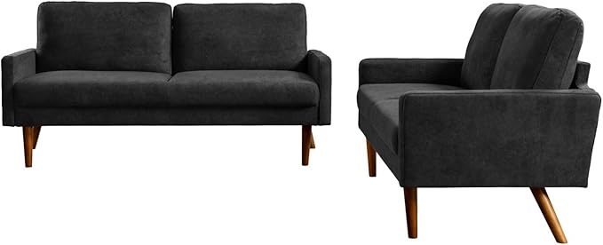 Kent 2 Piece Velvet Sofa and Loveseat Set, European Style - Image 8