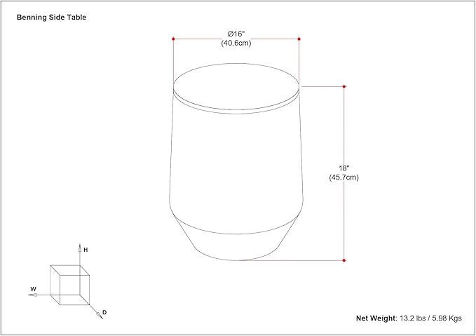 SIMPLIHOME Benning Modern Contemporary 16 inch Wide Metal Side Table in White - Image 3