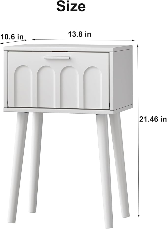 LAATOOREE Nightstand Set of 2, Small Bed Side Table - Image 3