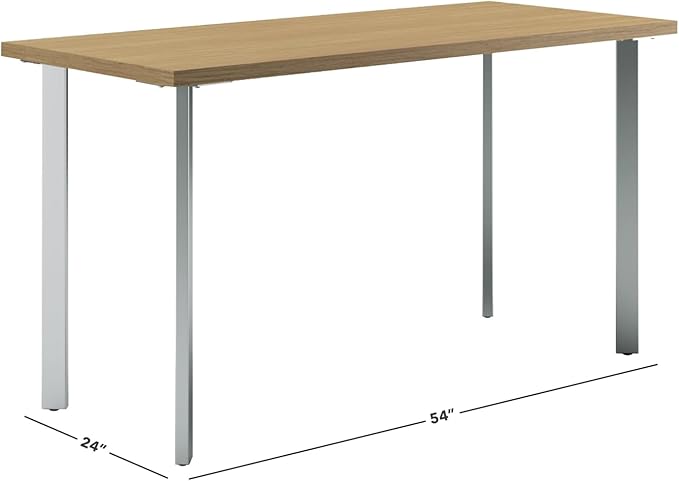 HON Coze Home Office Desks, Sturdy Table Computer Desk, Natural Recon Top - Image 2