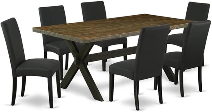 East West Furniture X677DR124-7 7 Piece Dining Room Furniture Set Consist of a by EastWestFurniture