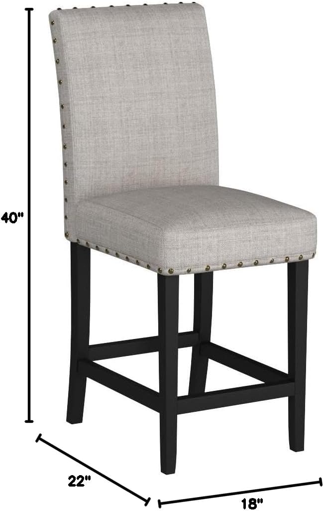 Biony Tan Fabric Counter Height Stools - Image 2