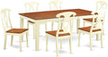 East West Furniture QUKE7-WHI-W 7 Piece Dining Room Furniture Set Consist of a by EastWestFurniture