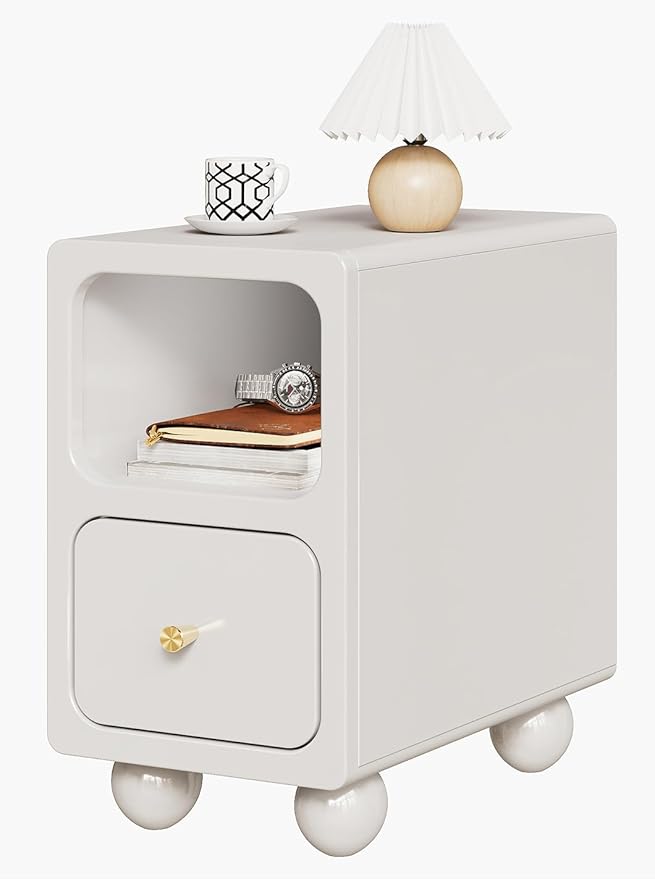 Solid Wood Night Stand, Narrow Nightstand by MVPSONAG