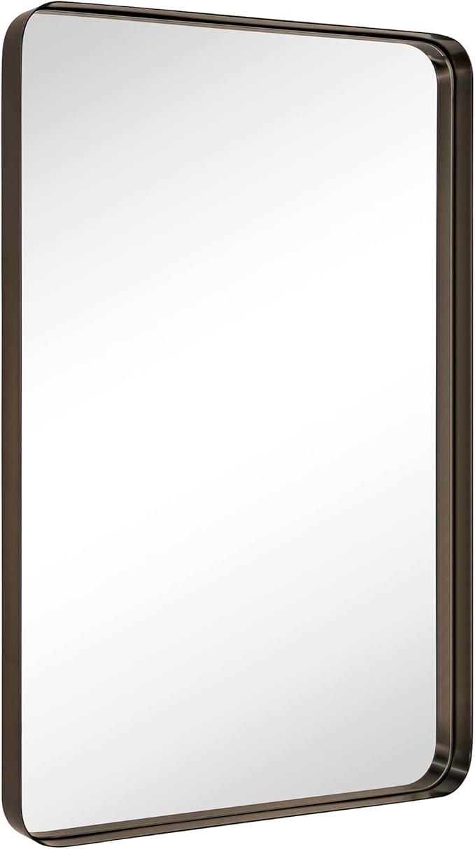 TEHOME 20x30 inch Oil Rubbed Bronze Mirror Dark Bronze Metal Framed Bathroom by TEHOME