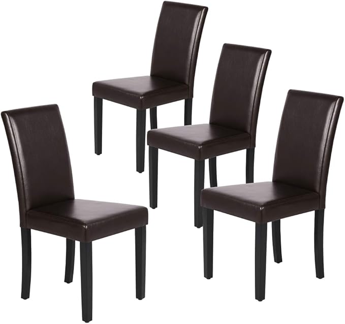 Yaheetech Dining Chairs Set of 4 PU Leather Dining Room Chairs by Yaheetech