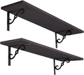 DINZI LVJ Long Wall Shelves, 23.6 Inch Large Floating Shelves Set of 2 by DINZILVJ