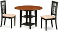 East West Furniture SUNI3-BCH-C 3 Piece Kitchen Table Set Contains a Round by EastWestFurniture