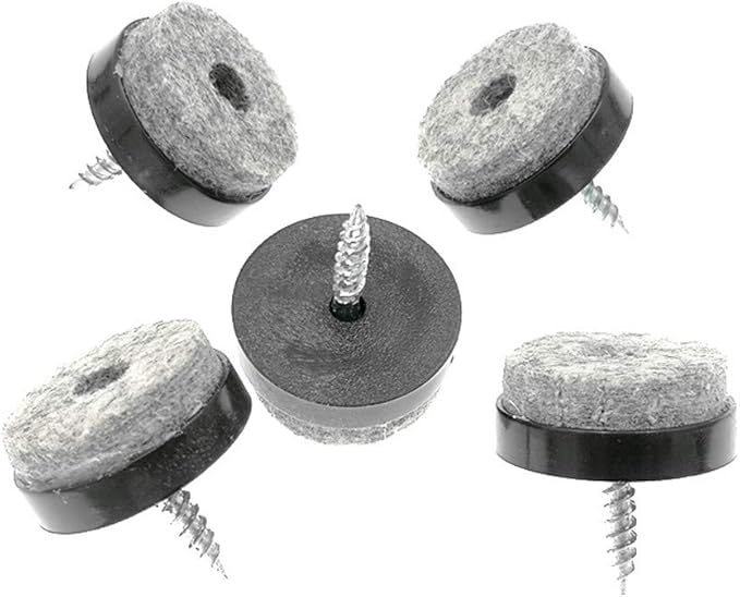 ALIMITOPIA 40pcs Screw-on Furniture Felt Pad Chair Glide Slider Hardwood Floor - Image 5
