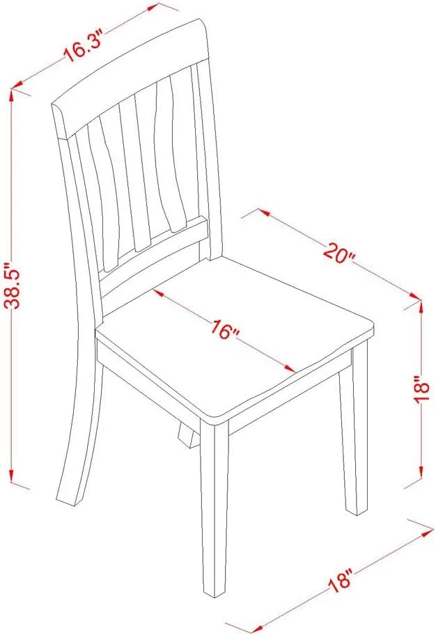 East West Furniture SUAN5-BMK-W 5 Piece Modern Dining Table Set Includes a - Image 8