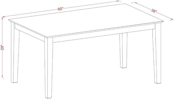 East West Furniture CAEN7-OAK-07 7 Piece Dining Table Set Consist of a - Image 10