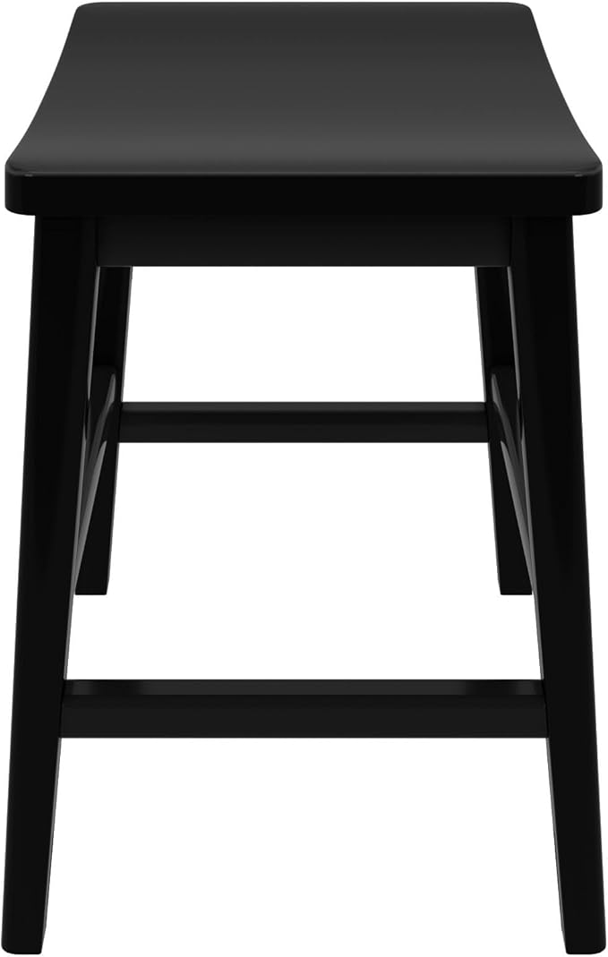 Plank+Beam Smythe Dining Stool, Sturdy Wood Modern Kitchen Stool, Saddle Seat - Image 5