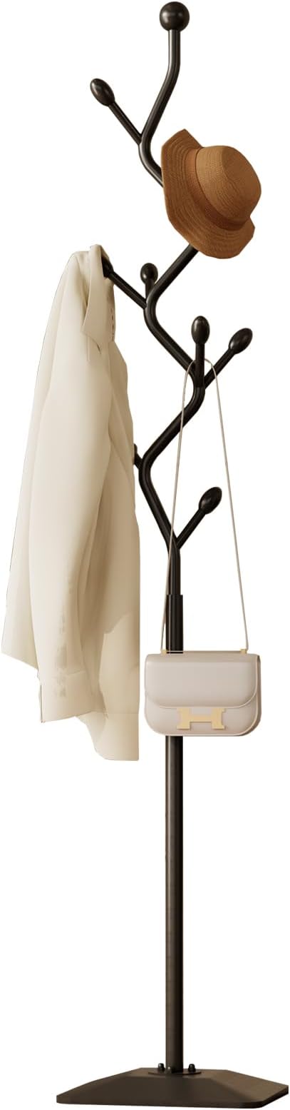 Tree-shaped coat rack stand, Metal coat tree - Image 9