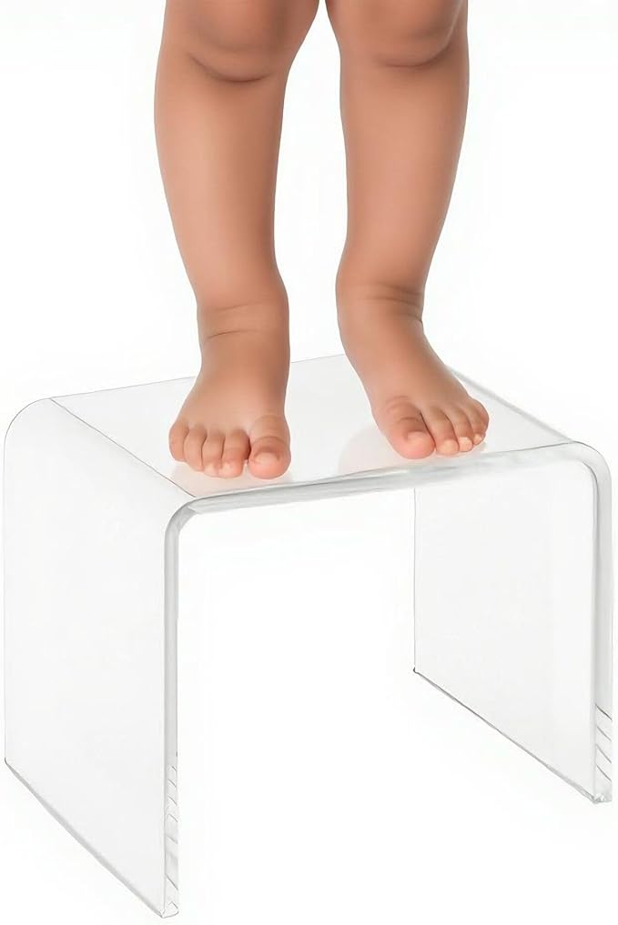 Acrylic Kids' Step Stool – Clear Small Footstool by GETCK