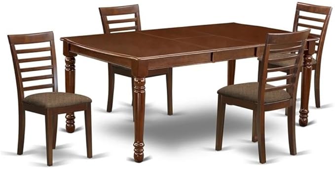 East West Furniture DOML5-MAH-C 5 Piece Dining Room Table Set Includes a by EastWestFurniture