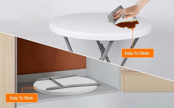 2.63'Bar Height Cocktail Table, All Bistro Folding Bar Height Table - Image 9