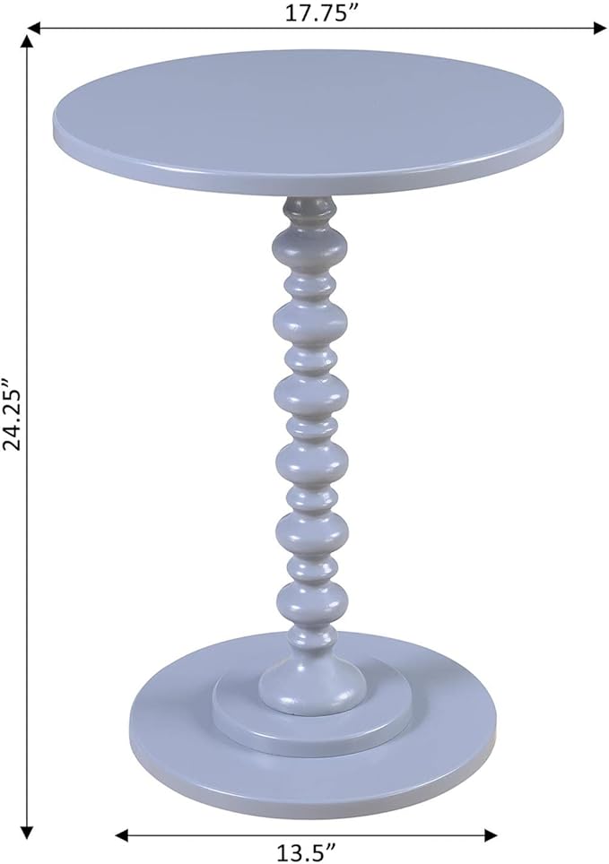 Convenience Concepts Palm Beach Spindle 17.75" Traditional Round End Living Room - Image 3