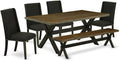 East West Furniture X677FL624-6 6 Piece Dining Set Contains a Rectangle Dining by EastWestFurniture