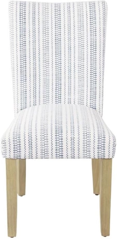 HomePop Classic Parsons Dining Chair -Blue Farmhouse Stripe - Image 6
