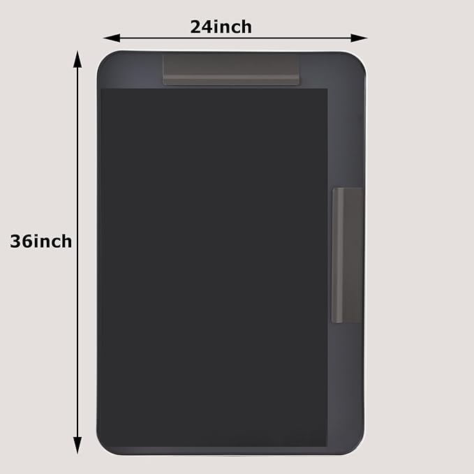 Silver Bathroom Mirror for Wall, 36x24 Inch Rectangular Aluminum Alloy Framed - Image 8