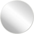 FrameWorks 28" Deluxe Contemporary White Circular Aluminum Mirror by FrameWorks
