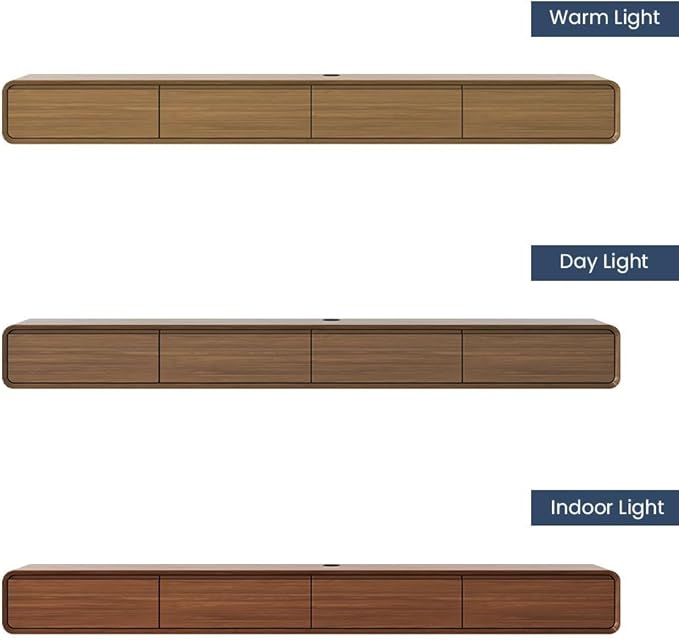 POVISON Fully-Assembled Minimalist Floating TV Stand - Image 7