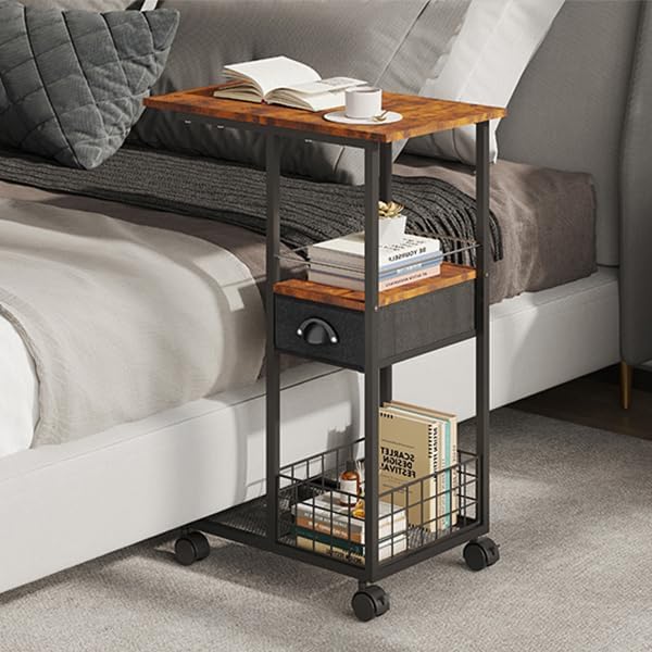 C Shaped Sofa Side Table: Couch End Table - Image 2