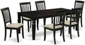 East West Furniture LGDA7-BLK-C 7 Piece Modern Dining Table Set Consist of a by EastWestFurniture