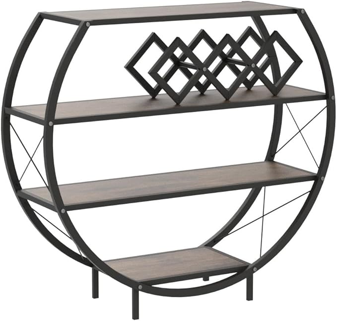 Demilune Console Table Industrial Entryway Table - Image 4