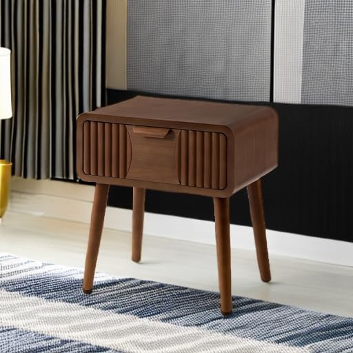 COSIEST Mid Century Modern Nightstand, MCM Vintage Bedside Table - Image 5