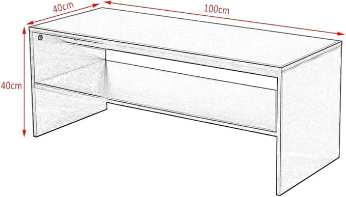 Panana 2-Tier Coffee Table Simple Couch Sofa Side End Table Tea Accent Table - Image 2
