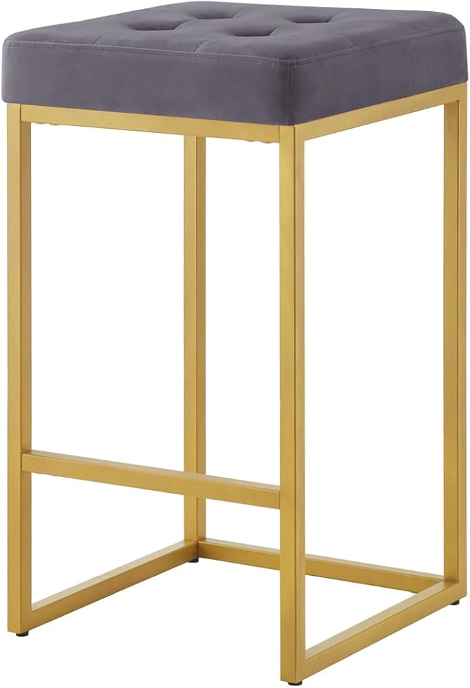 24KF Contemporary Counter Height Bar Stool Set of 2 - Image 6