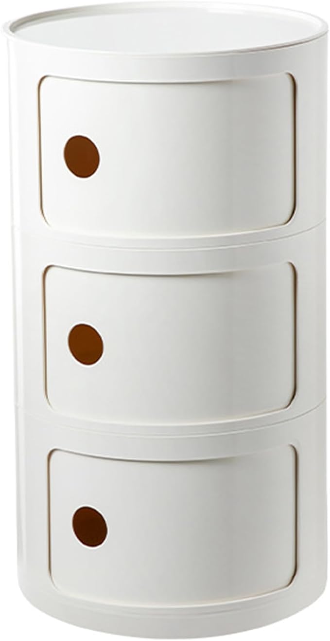 3 Tier Round Nightstand with Drawer, Living Room by BxuxJar