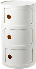 3 Tier Round Nightstand with Drawer, Living Room by BxuxJar