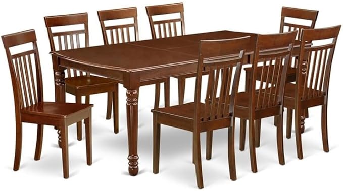 East West Furniture DOCA9-MAH-W 9 Piece Modern Dining Table Set Includes a by EastWestFurniture
