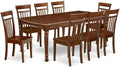 East West Furniture DOCA9-MAH-W 9 Piece Modern Dining Table Set Includes a by EastWestFurniture