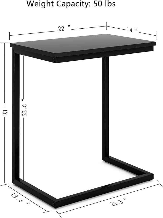 Sofa C Side End Table Wood Accent Couch Table Coffee Tray Snack Side Table - Image 3